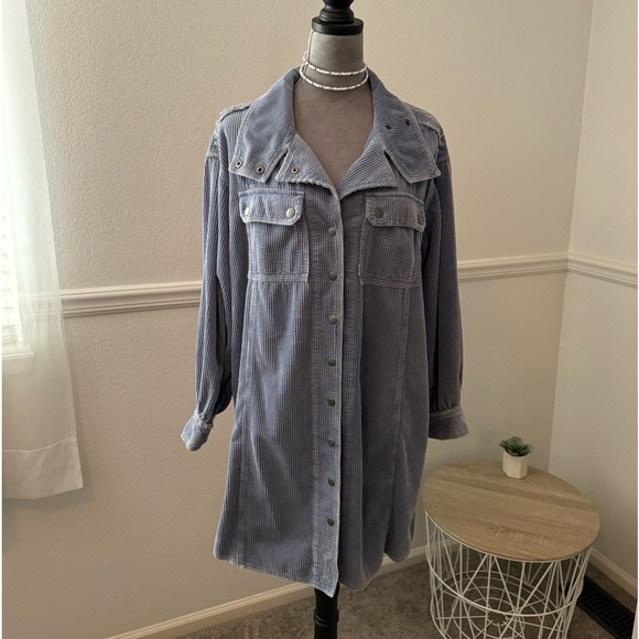 New “We The Free” Free People Over Sized Corduroy Shacket- XS - Picture 10 of 10